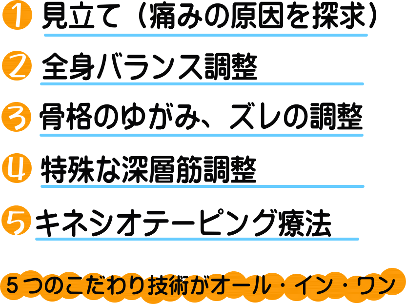 整体の５つのこだわり